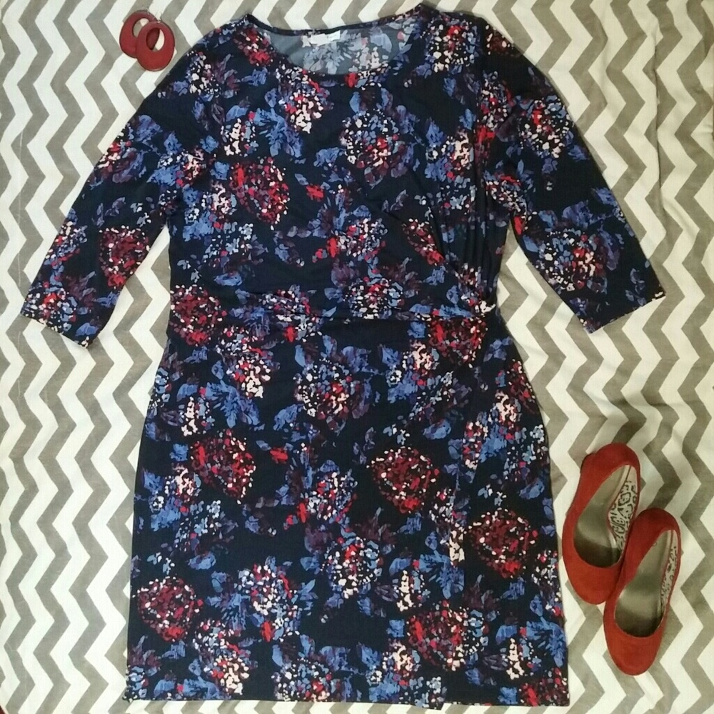 Jaclyn Smith faux wrap dress